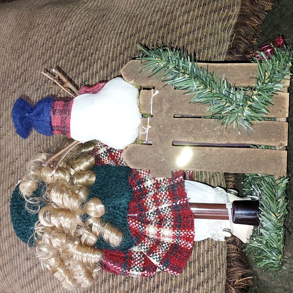 Collectors Choice Bisque Porcelain Blonde 9” Doll, “Free Sleigh Rides” - Picture 6 of 8